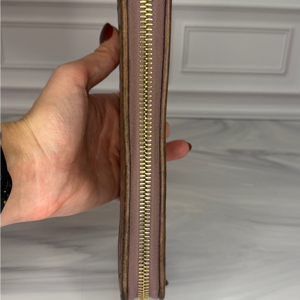 Bottega Veneta Brown Intrecciato Nappa Leather Long Zip Wallet w/ Box - Picture 6 of 12